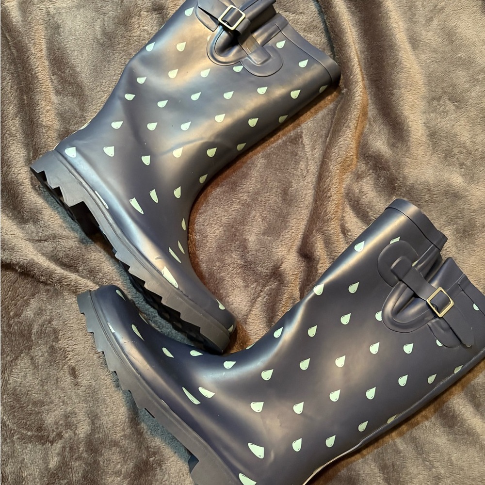 Stylish Women's Blue Rain Boots